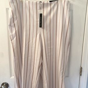 Chico's Black Label Wide Leg Stripe Crop Chico's Size 3 New